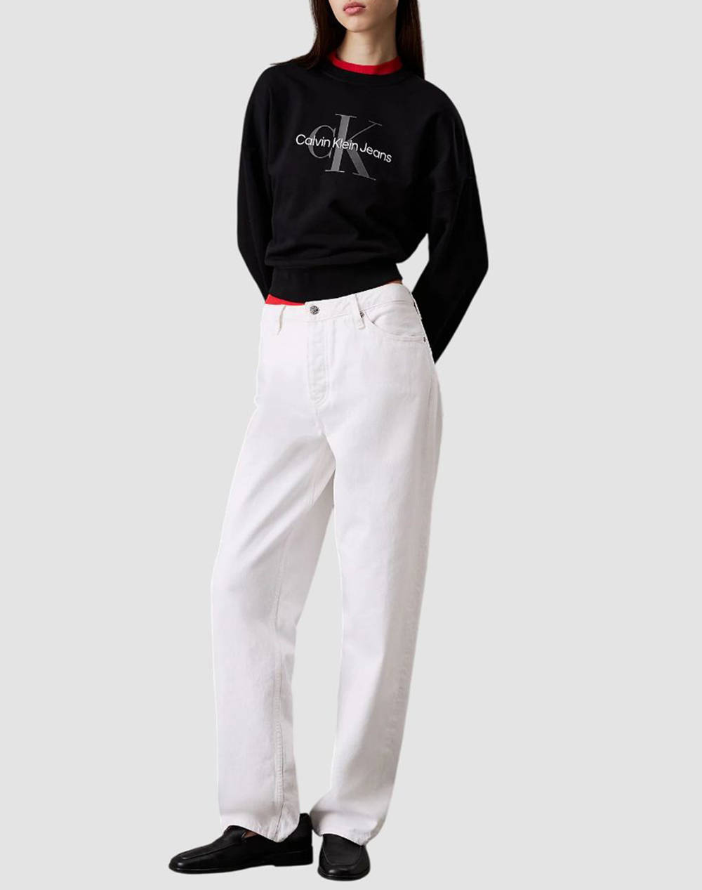 CALVIN KLEIN JEANS LS MONOLOGO FRENCH TERRY RLXD CN