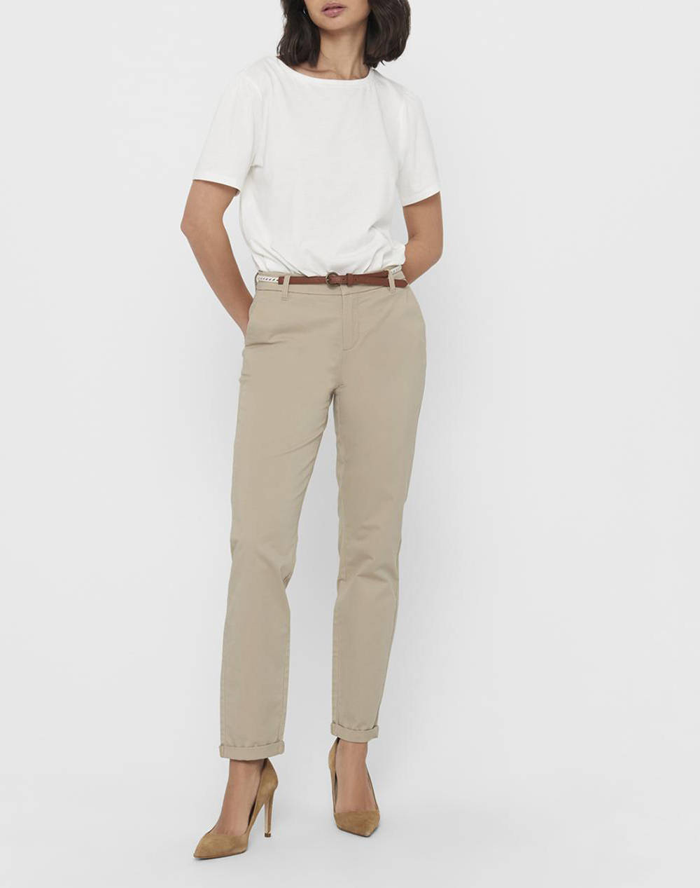 ONLY ONLBIANA MW COTTON BELT CHINO PNT NOOS