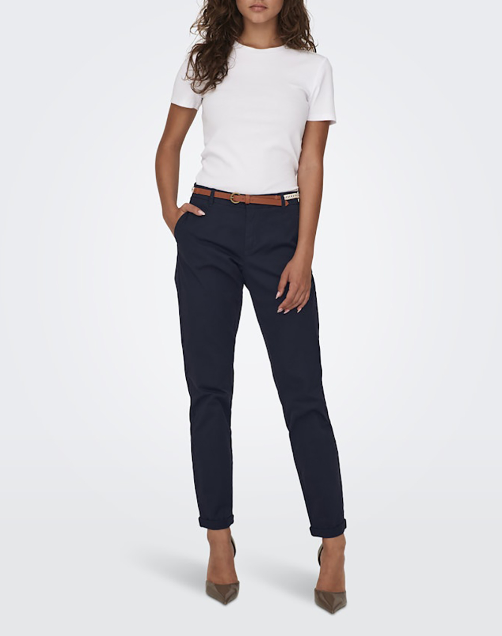 ONLY ONLBIANA MW COTTON BELT CHINO PNT NOOS
