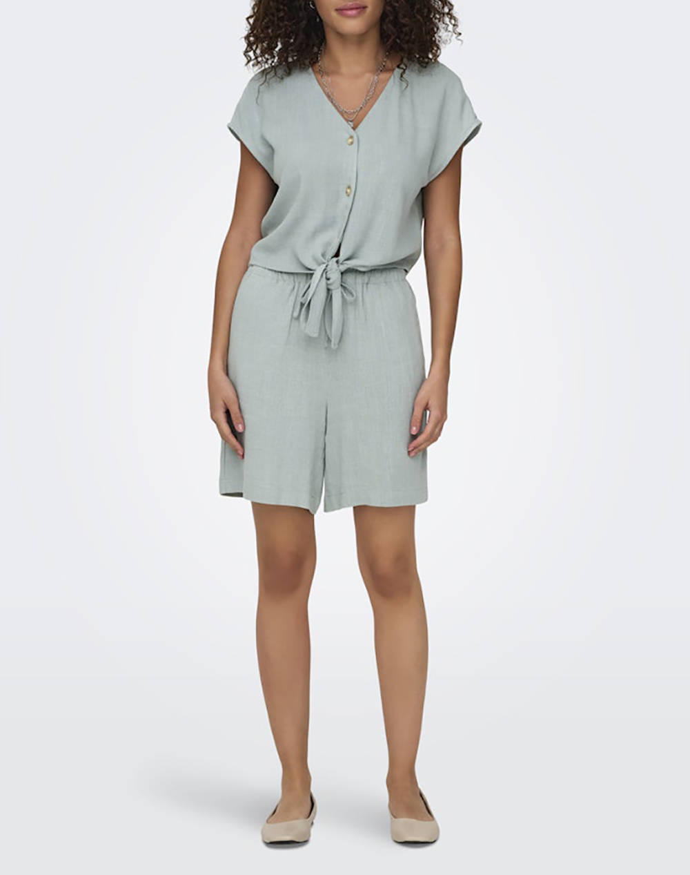 ONLY ONLSIESTA MW PULL-UP LIN BL SHORTS NOOS