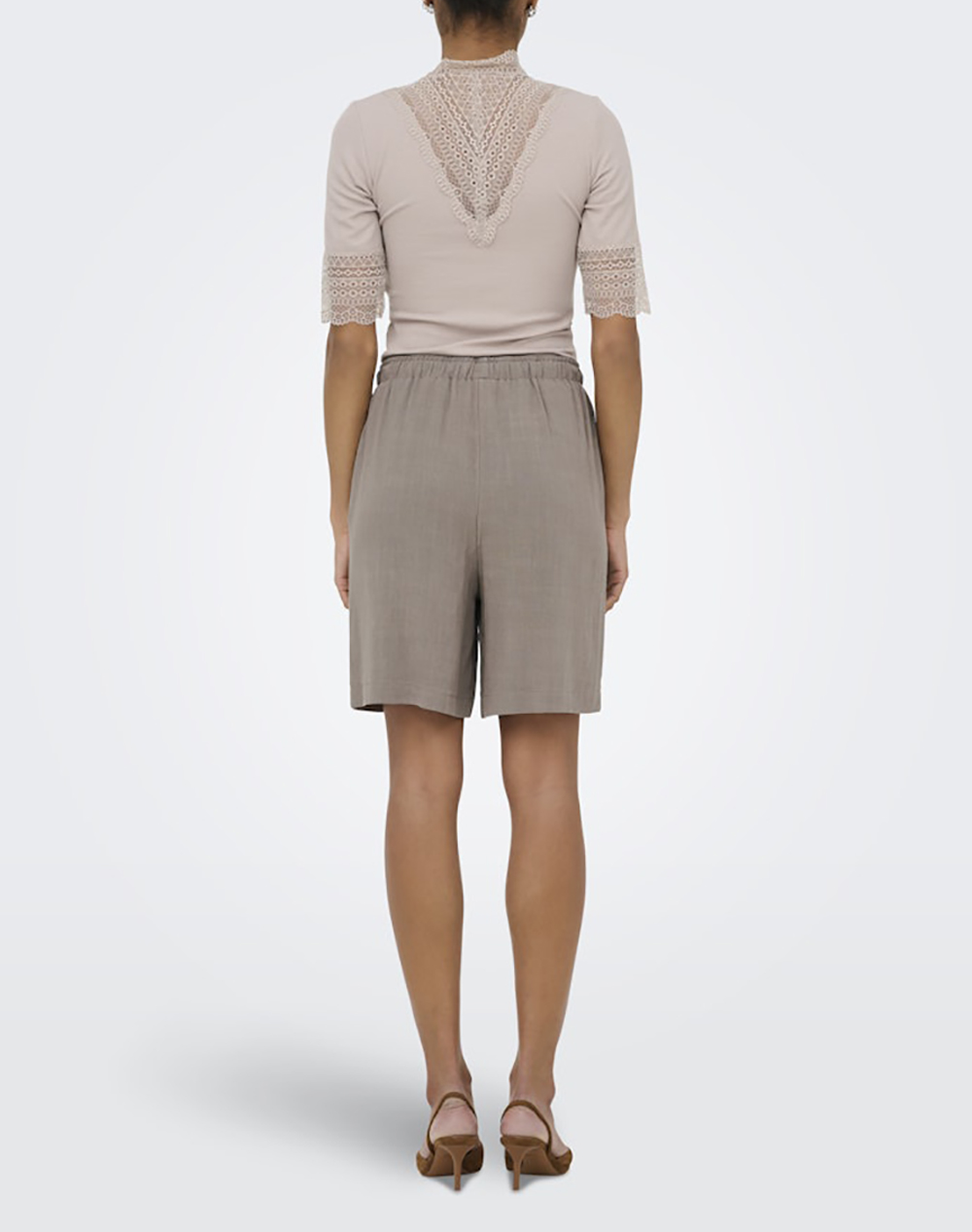 ONLY ONLSIESTA MW PULL-UP LIN BL SHORTS NOOS