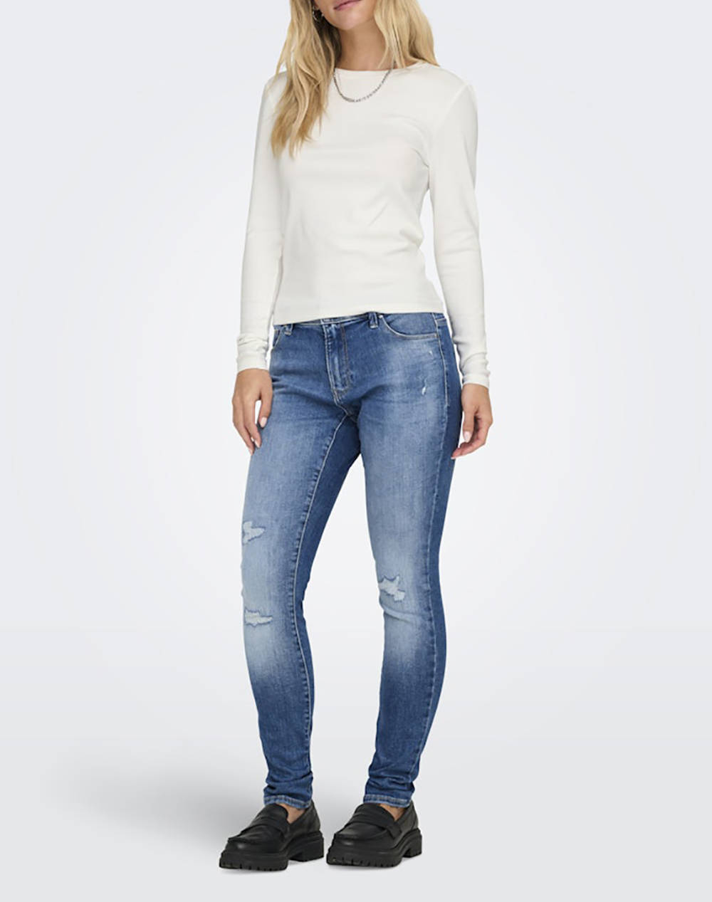 ONLY ONLRILEY O-NECK L/S TOP JRS NOOS
