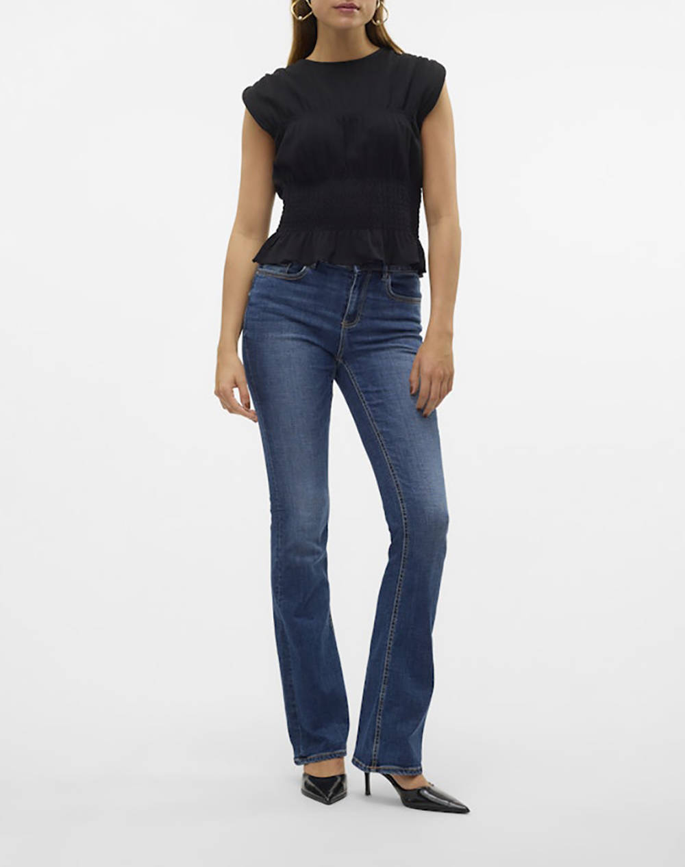 VERO MODA VMFLASH MR FLARED JEANS LI3110 GA NOOS