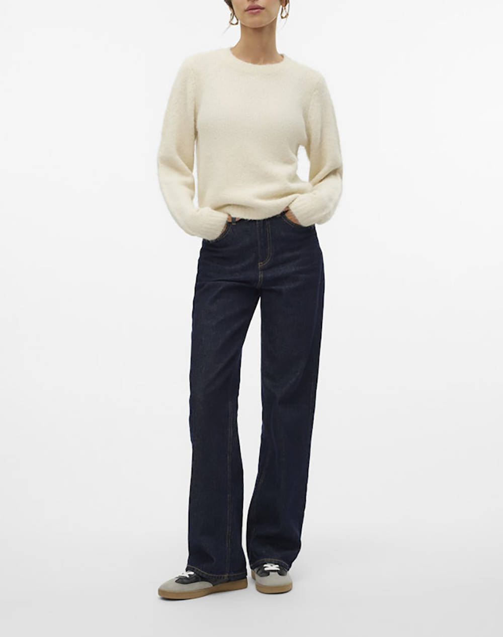 VERO MODA VMNOVAH LS O-NECK PULLOVER GA NOOS