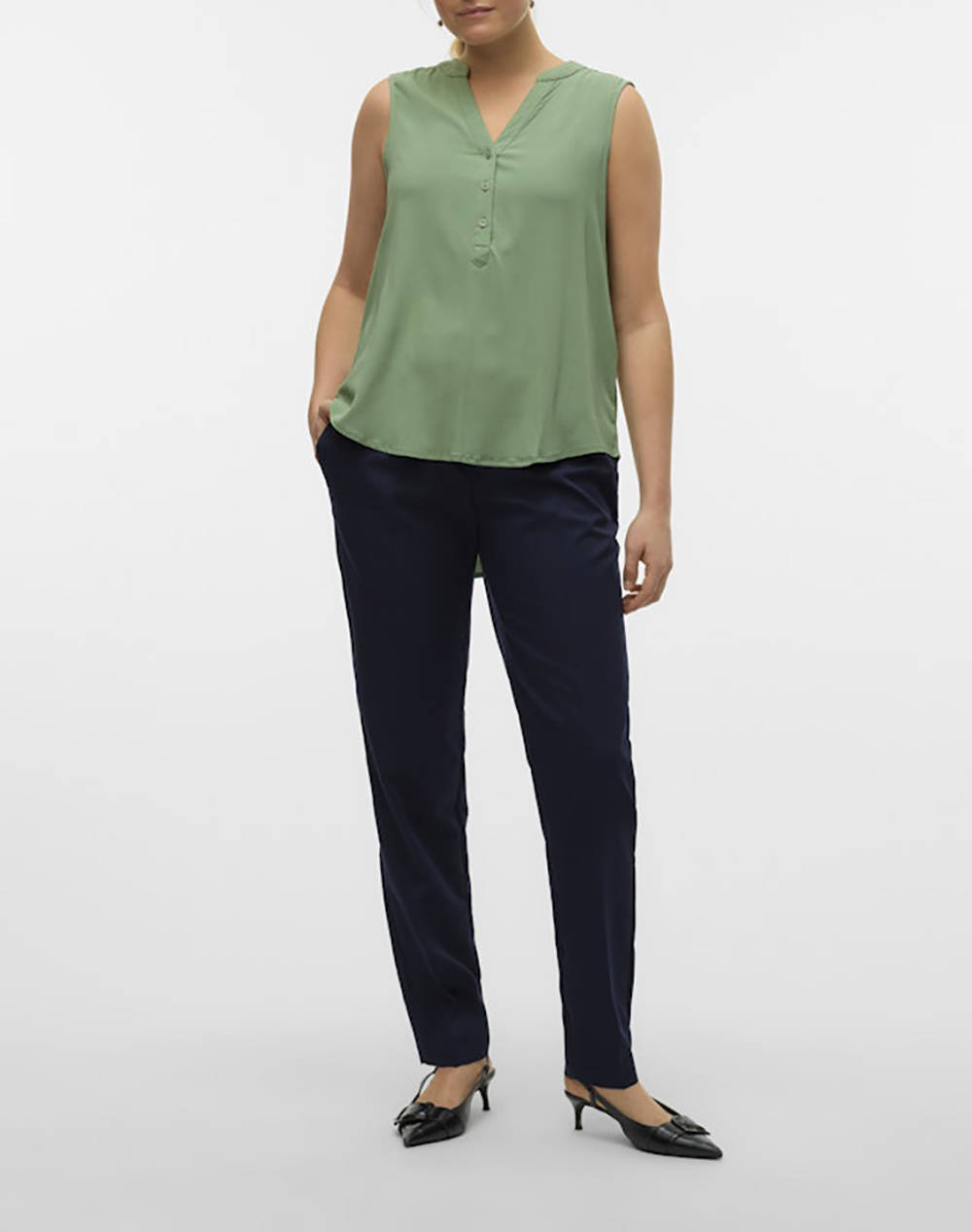 VERO MODA VMBELLA SL V-NECK TOP WVN GA NOOS
