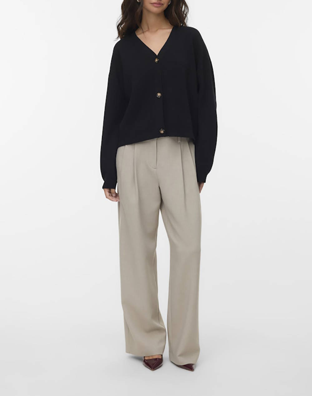 VERO MODA VMSABA FULL NEEDLE LS V-NECK CARDI NOOS