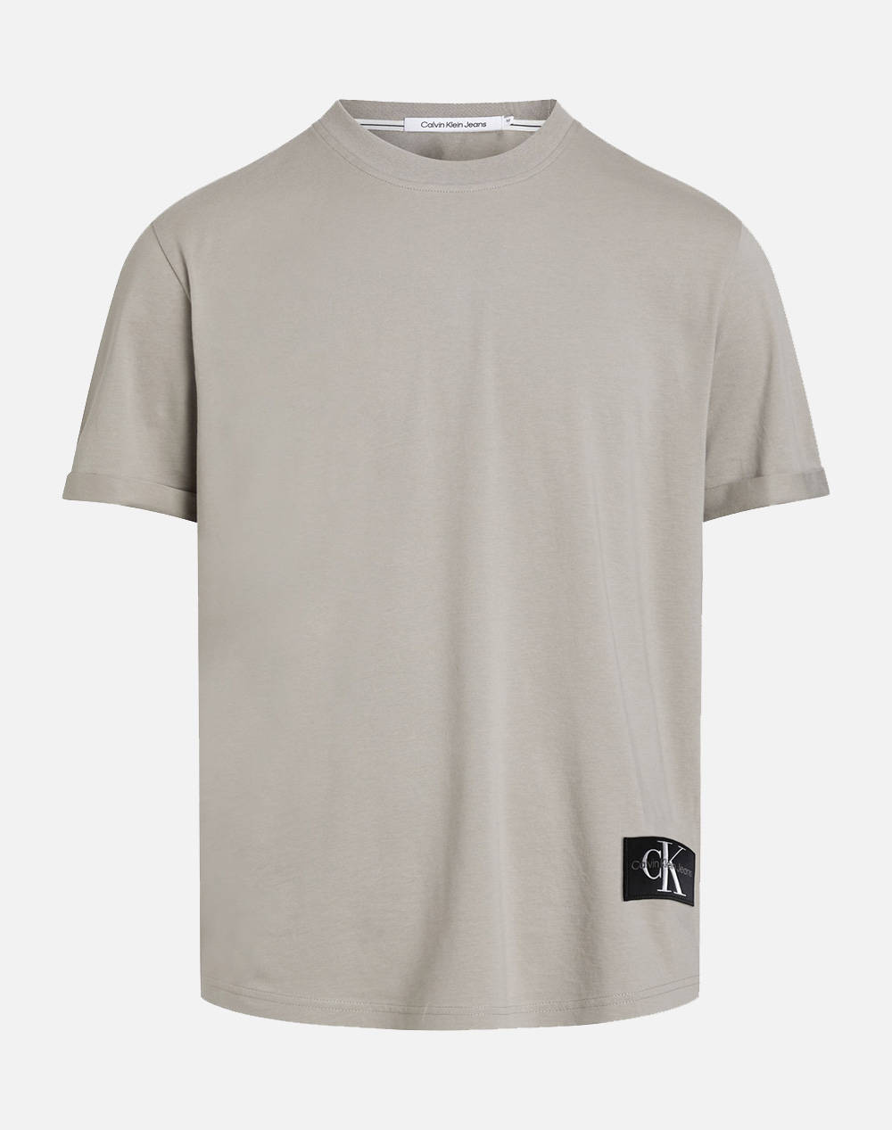 CALVIN KLEIN BADGE ROUND HEM TEE