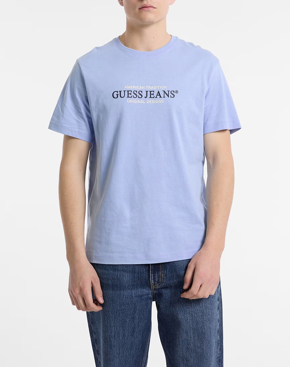 GUESS JEANS GJ SS CN REG AMERICA - MID ORGANIC HEAVY JERSEY 205 BLUZA M