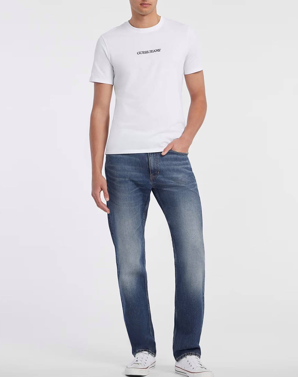 GUESS JEANS GJ SS CN SLIM LOGO EMBRO TEE BLUZA DE BARBATI