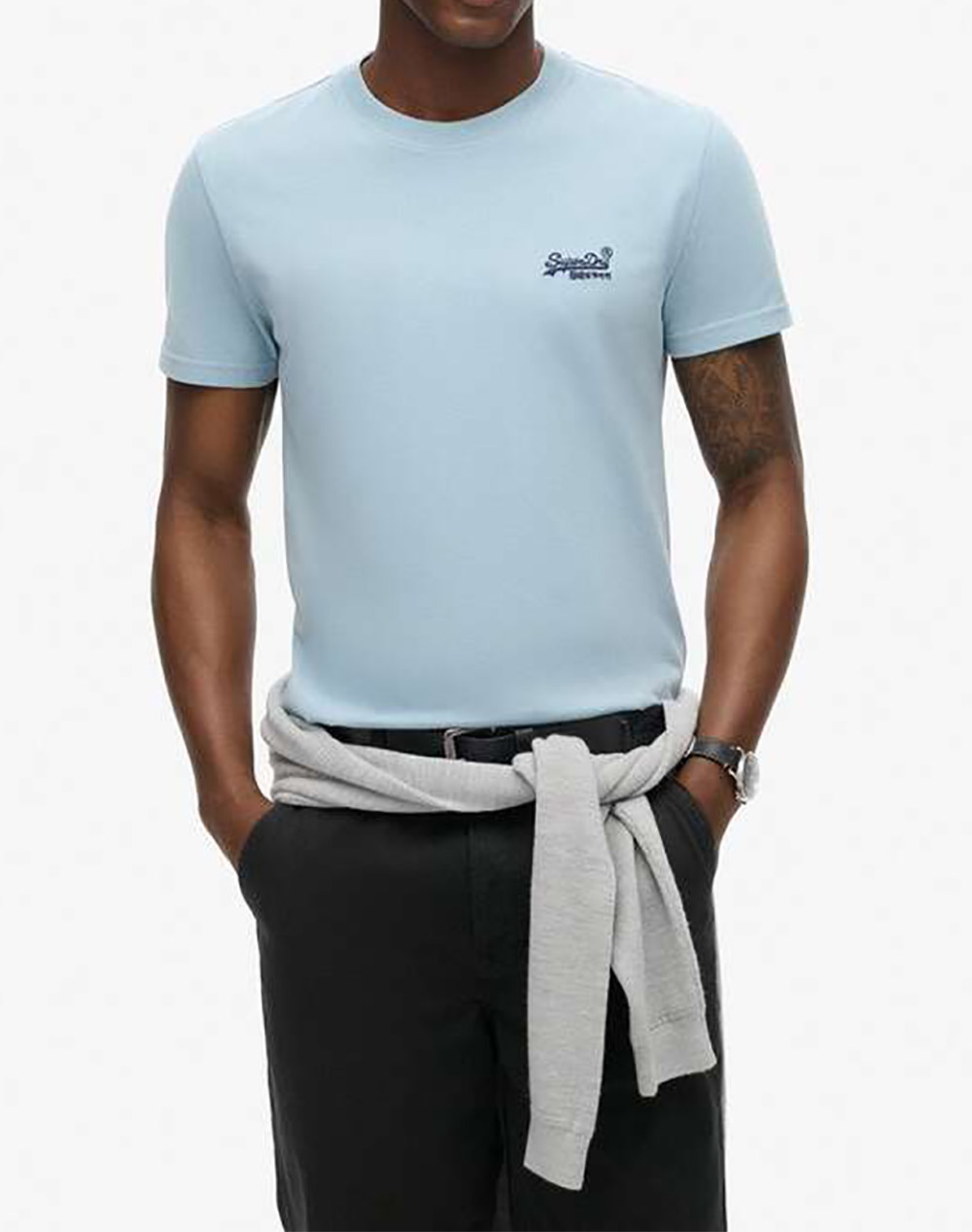 SUPERDRY D1 OVIN ESSENTIAL LOGO EMB TEE BLUZA DE BARBATI