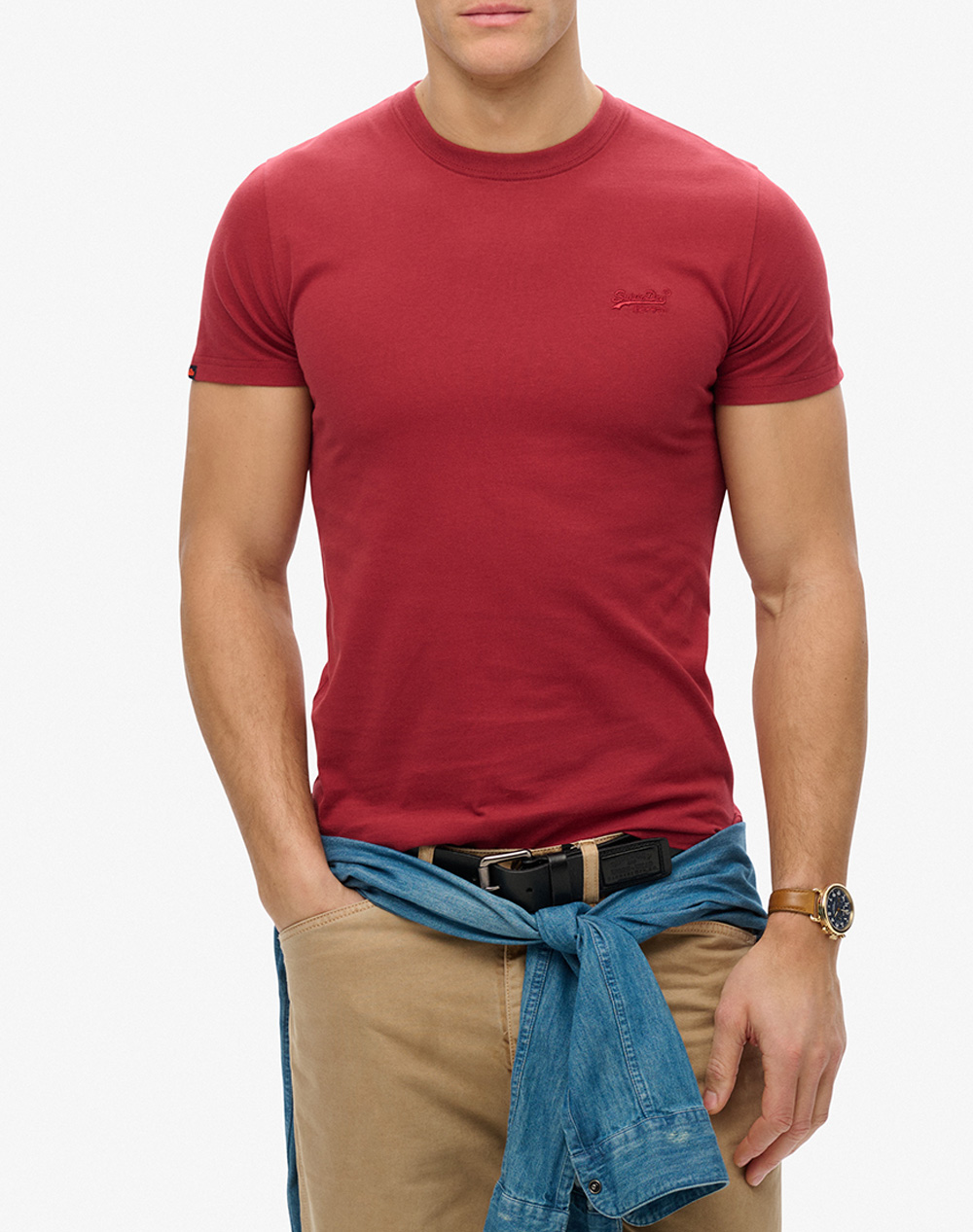 SUPERDRY D1 OVIN ESSENTIAL LOGO EMB TEE BLUZA DE BARBATI