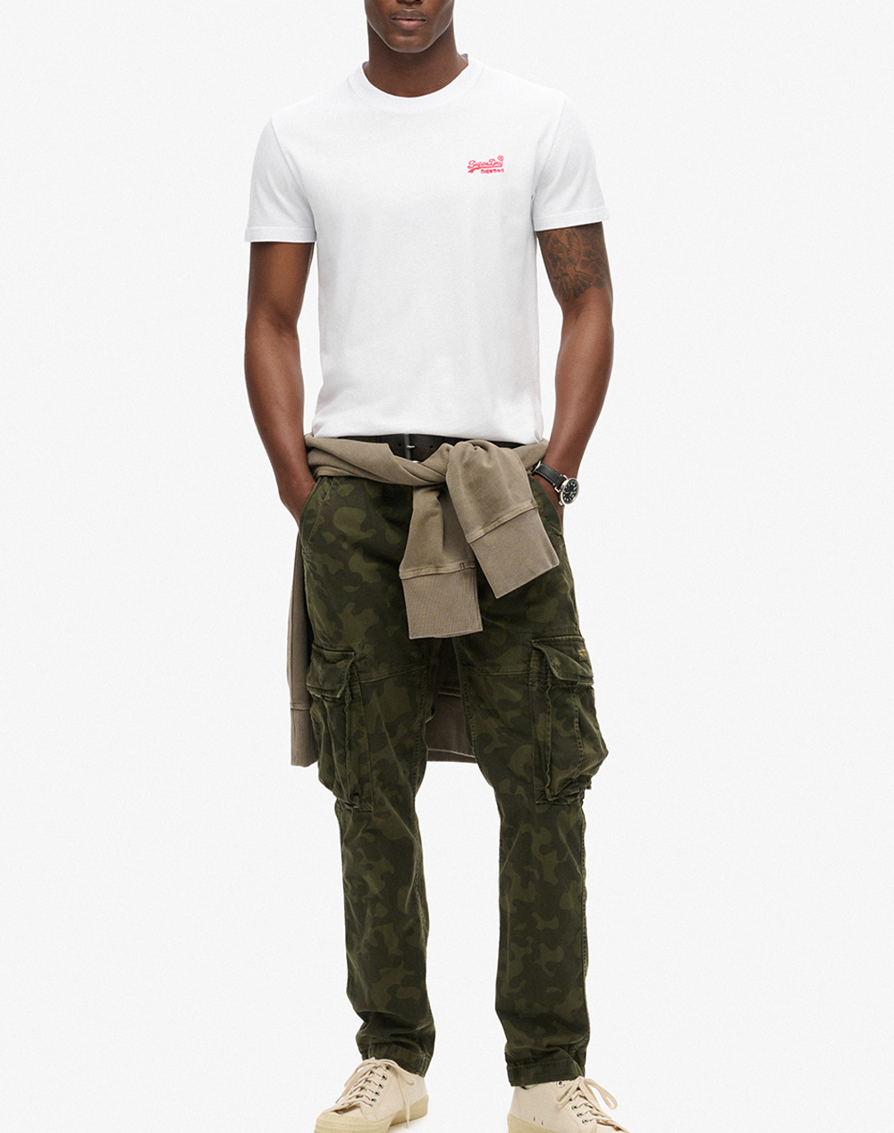 SUPERDRY D1 OVIN ESSENTIAL LOGO EMB TEE BLUZA DE BARBATI