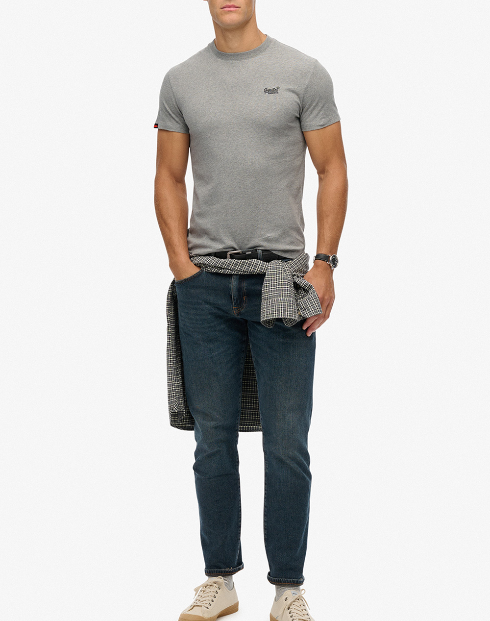 SUPERDRY D1 OVIN ESSENTIAL LOGO EMB TEE BLUZA DE BARBATI