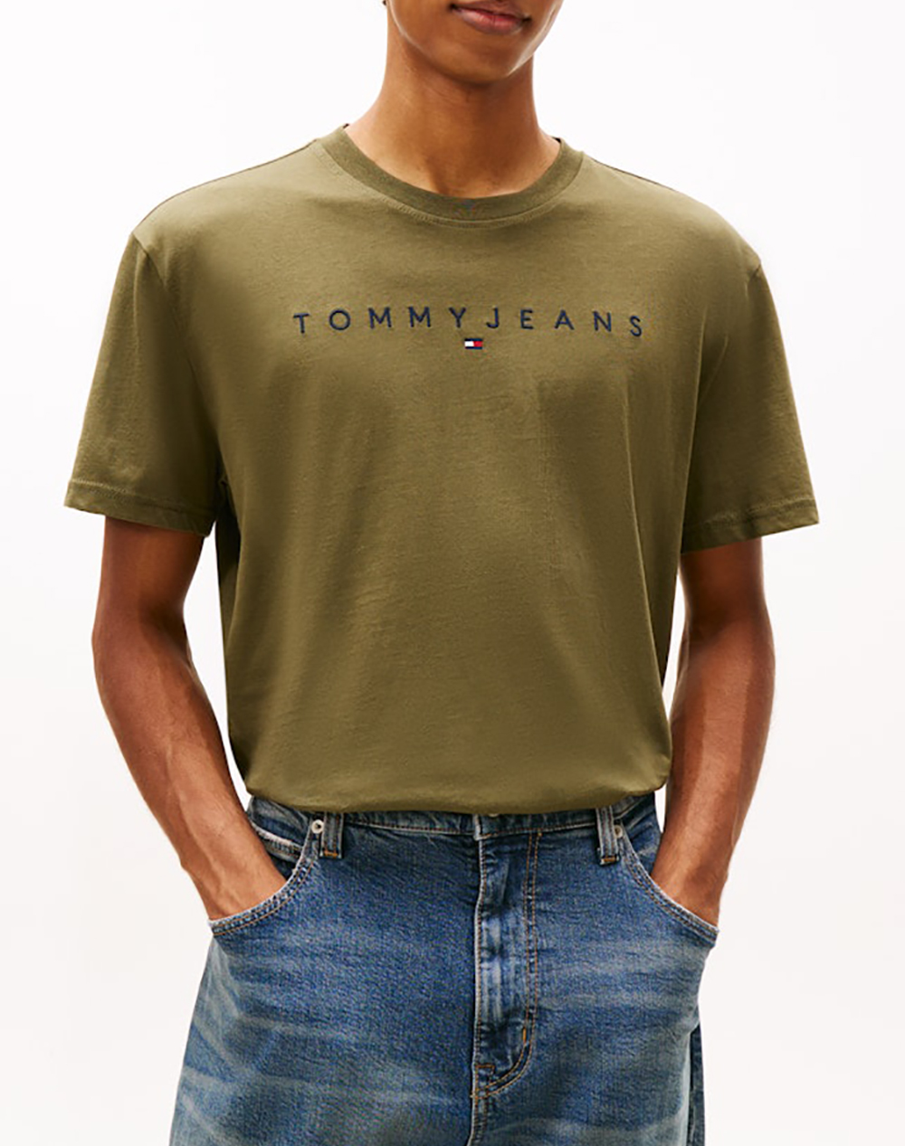 TOMMY JEANS TJM REG LINEAR LOGO TEE EXT