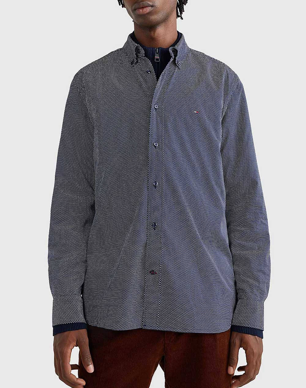 Tommy hilfiger core flex mini geo prt rf shirt
