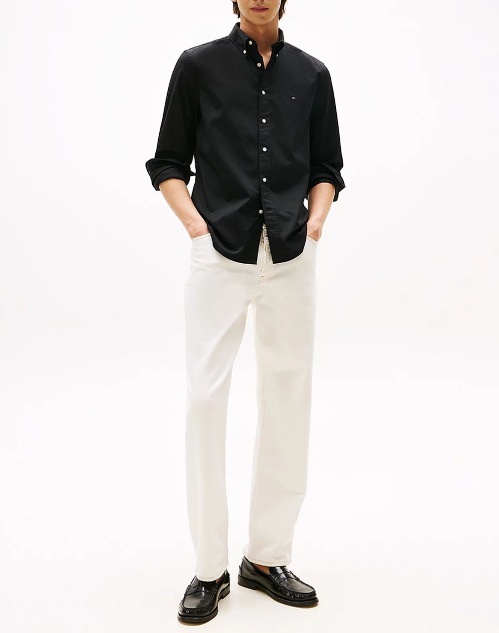 TOMMY HILFIGER CORE FLEX POPLIN SOLID RF SHIRT