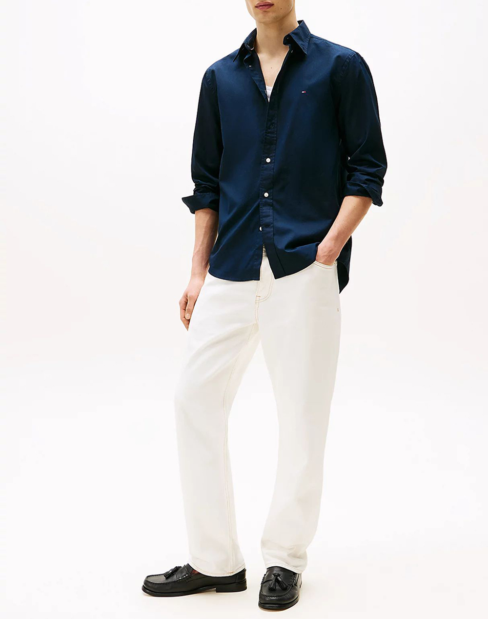 TOMMY HILFIGER CORE FLEX POPLIN SOLID RF SHIRT