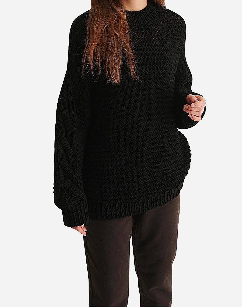 Na-kd cable knitted tricotat de dama
