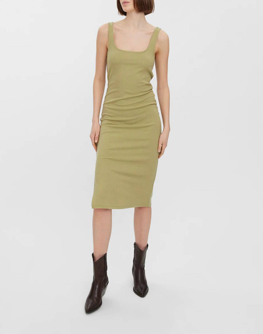 Vero moda vmpalma ida s/l calf dress jrs