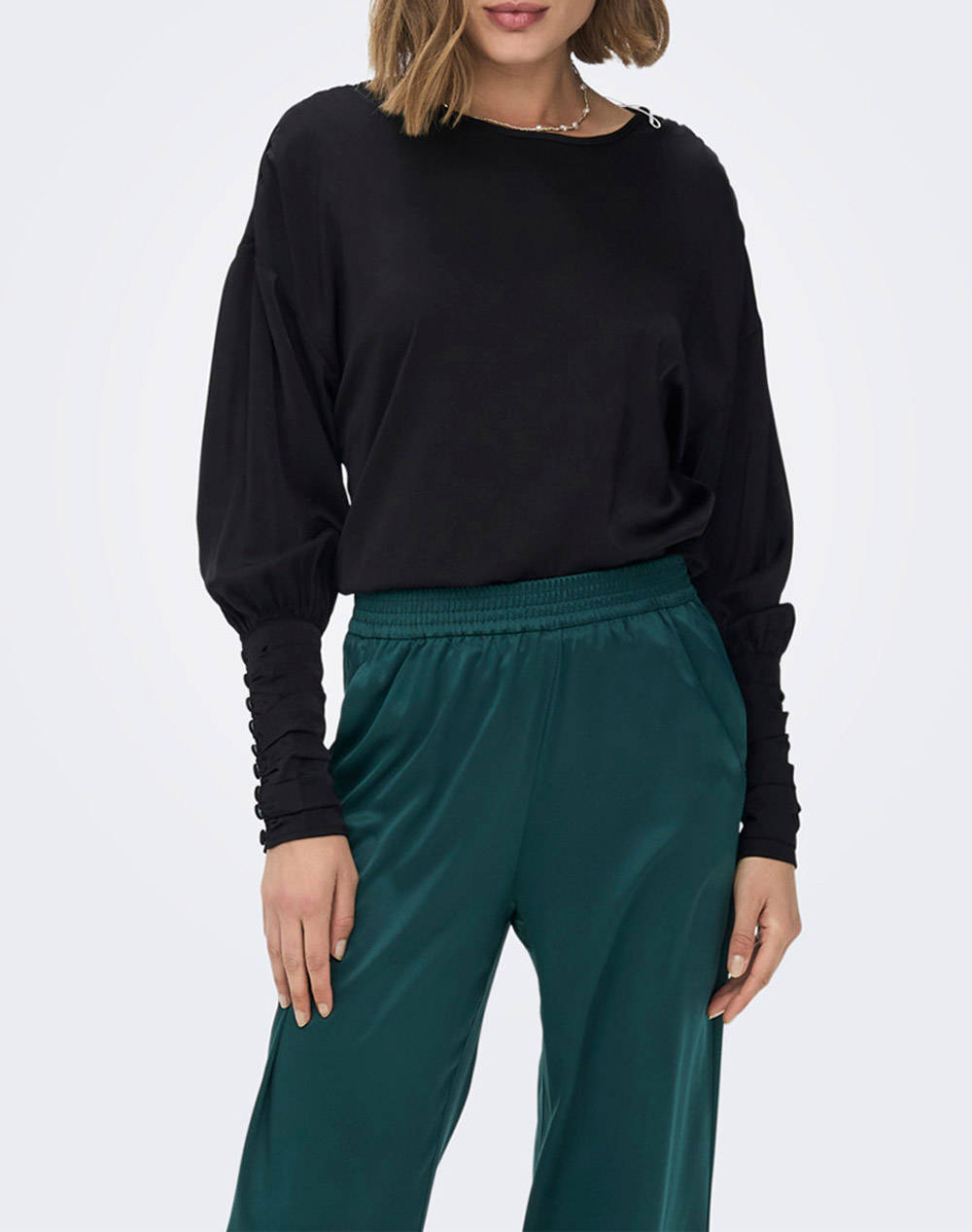 Only onljade primrose ls high cuff top wvn