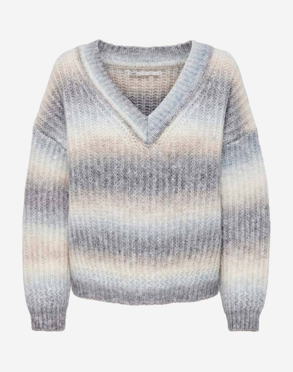 Only opmutah l/s v-neck pullover knt