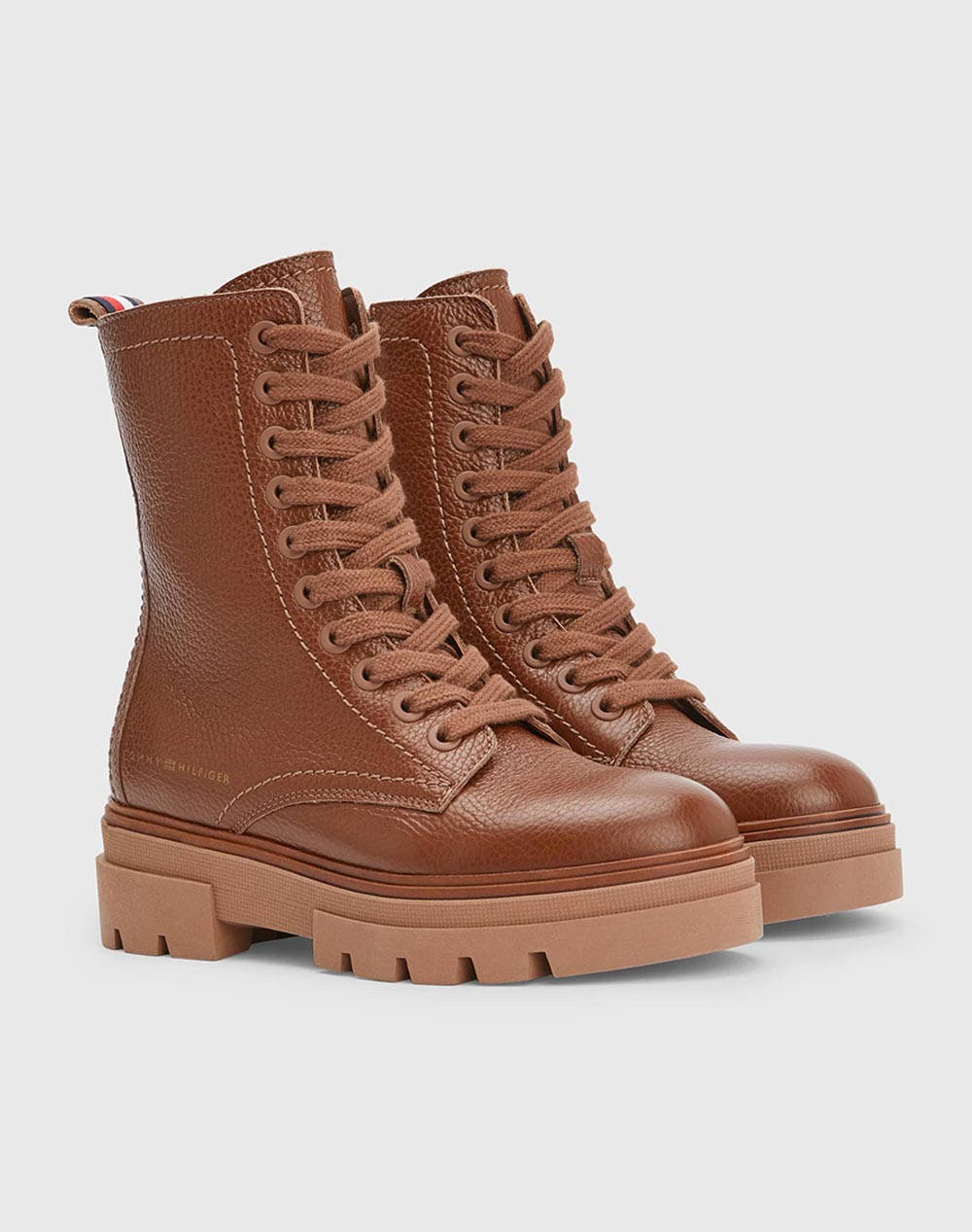 monochromatic lace up boot