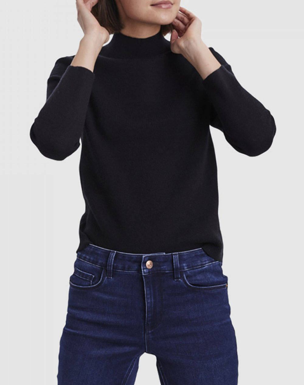 Vero moda vmgold needle 3/4 funnelneck blouse