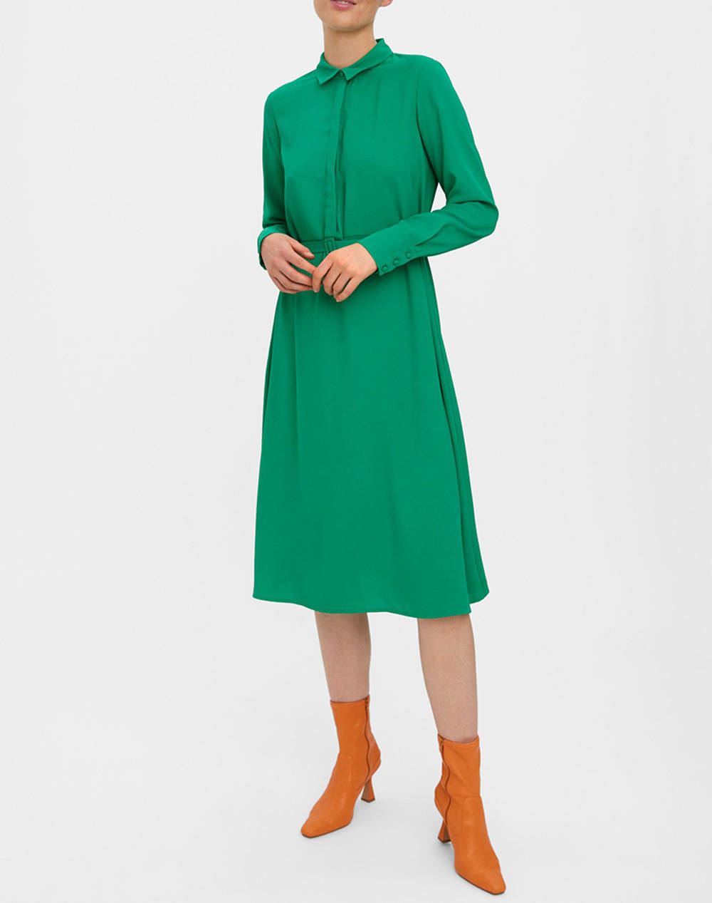 VERO MODA VMNOVA L/S CALF DRESS WVN BTQ