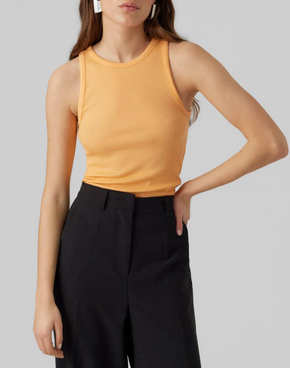 VERO MODA VMROMA S/L RIB TOP JRS NOOS