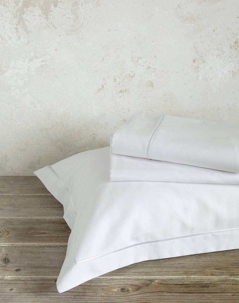Nima set cearceaf pat dublu forever - white (dimensiuni: 2x240x270 & 2x52x72+5cm)