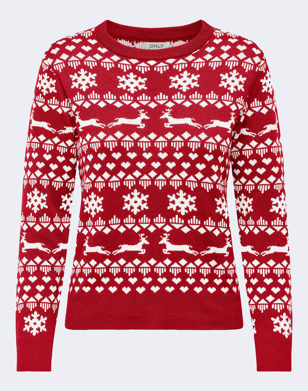 ONLY ONLXMAS SNOWFLAKE O-NECK KNT