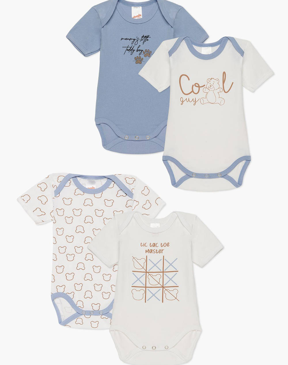 Minerva body bebe 4piese baiat teddies
