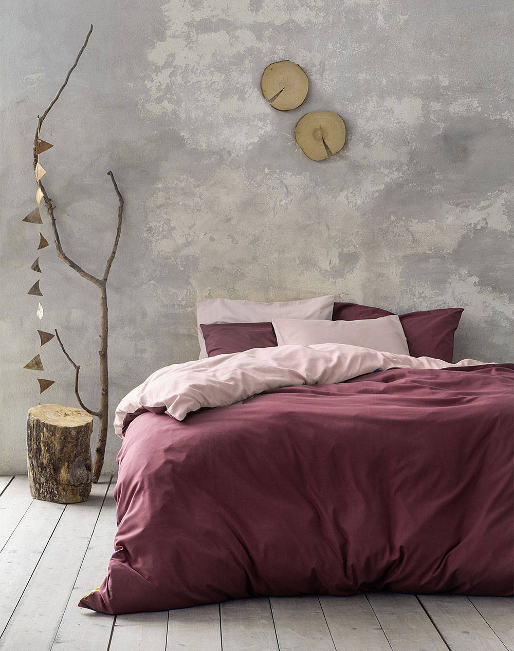Nima plapuma pat abalone - nude / bordeaux (dimensiuni: 160 x 240 cm.)