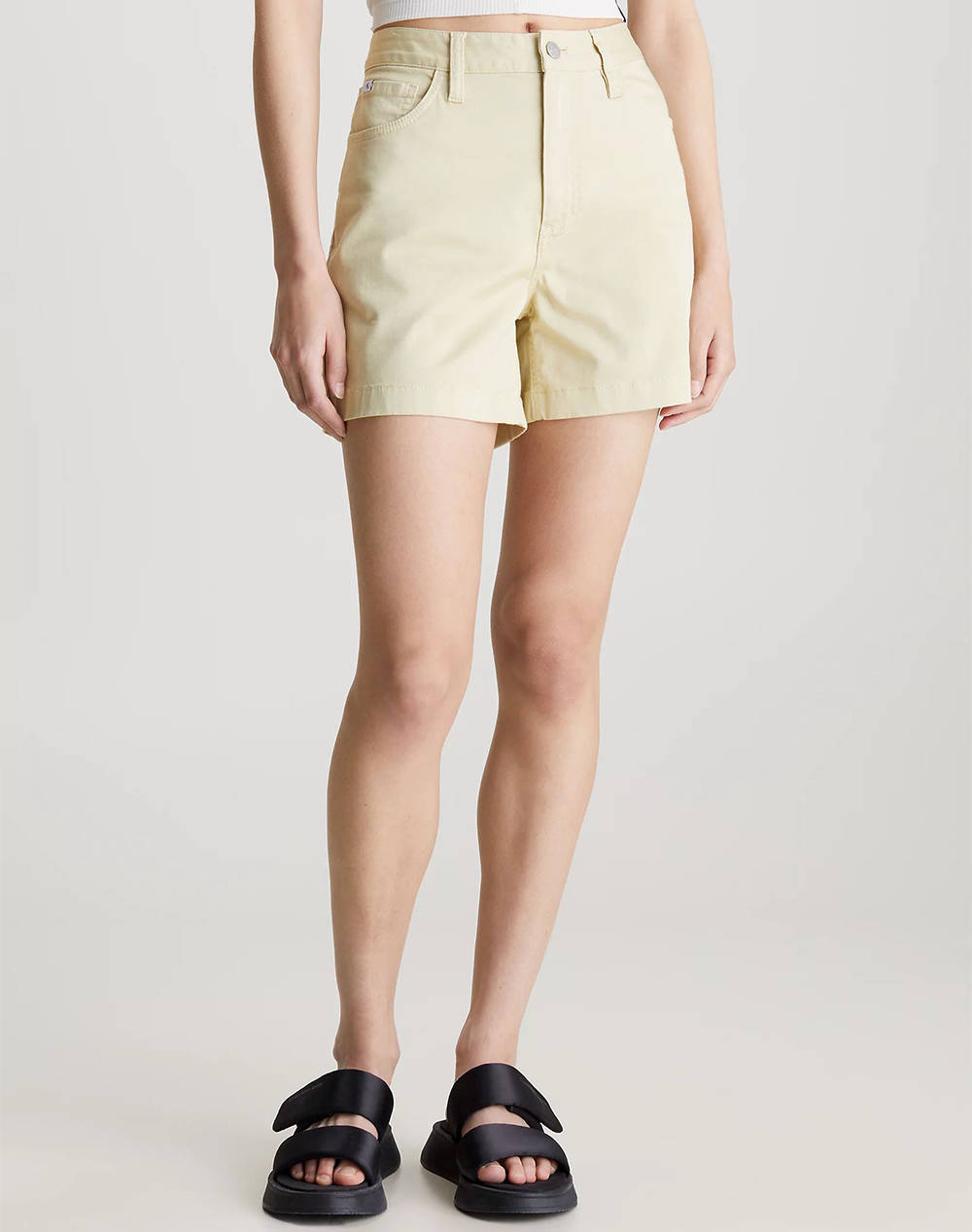 CALVIN KLEIN WOVEN LABEL MOM SHORTS