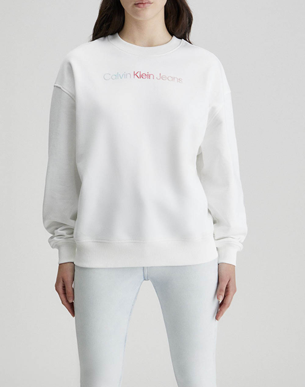 CALVIN KLEIN DIFFUSED GRAPHIC CREWNECK