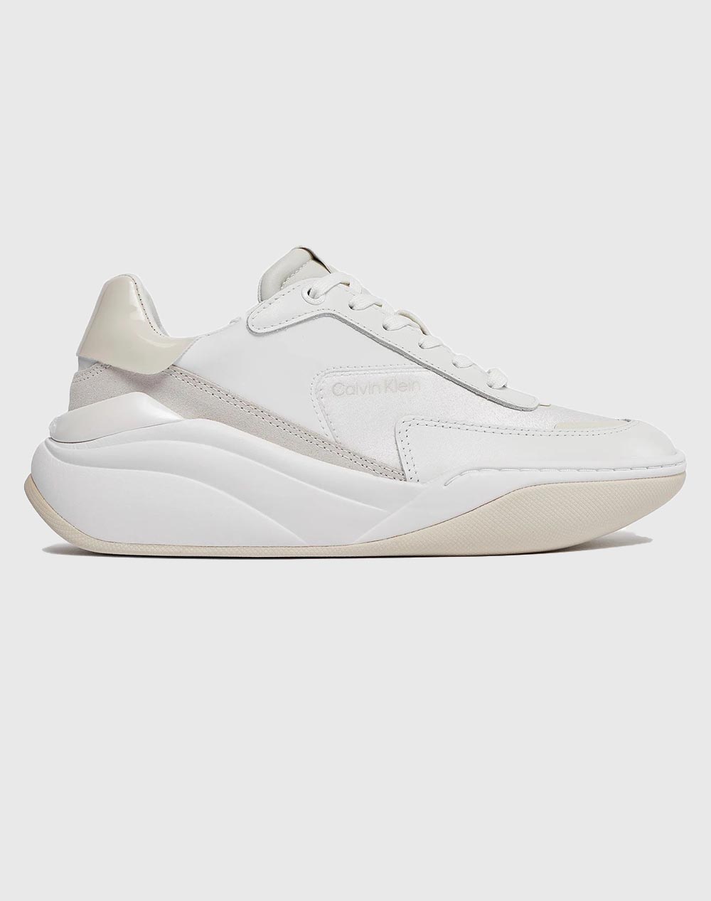 Calvin klein cloud wedge lace up-pearlized