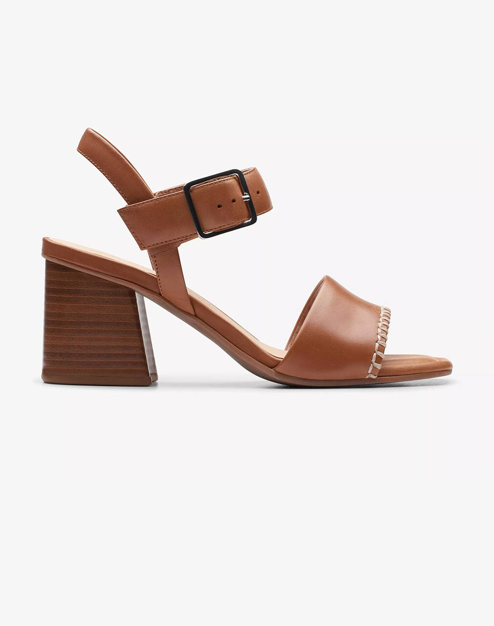 CLARKS Siara65 Buckle Tan Leather