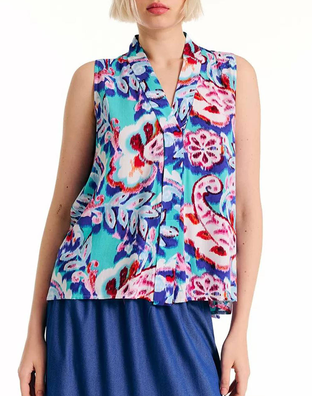 Forel bluza fara maneci imprimata