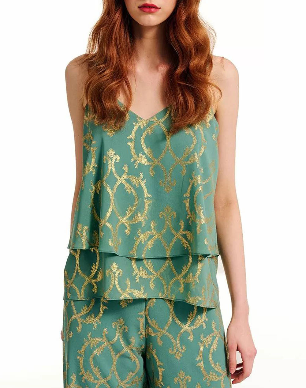 Forel bluza cu model auriu