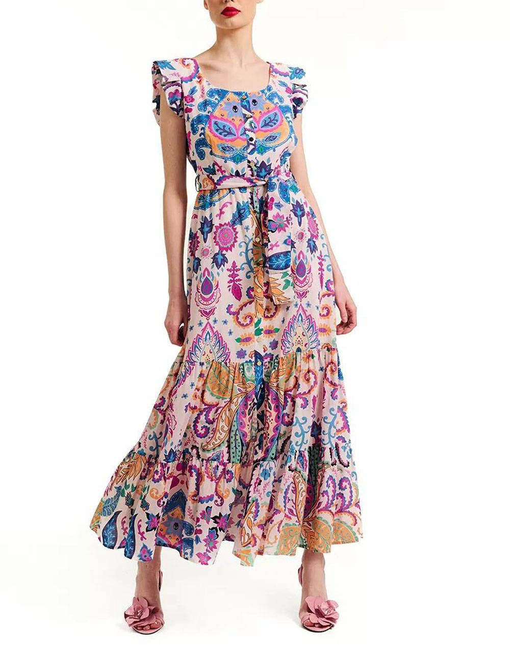 Forel rochie fara maneci maxi