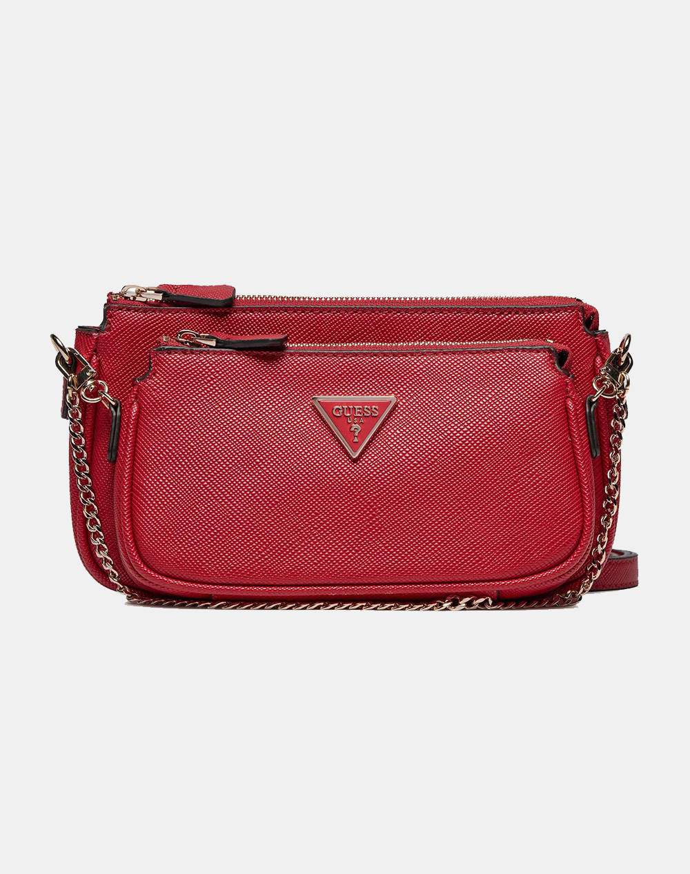 Guess noelle dbl pouch crossbody geanta de dama (dimensiuni: 24 x 13 x 5 cm.)