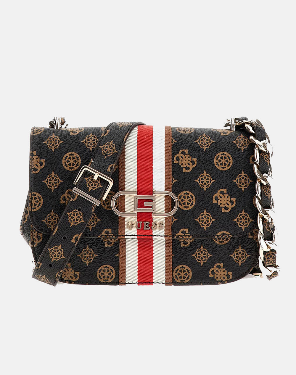 Guess nelka crossbody flap geanta de dama (dimensiuni: 22 x 15 x 6 cm.)