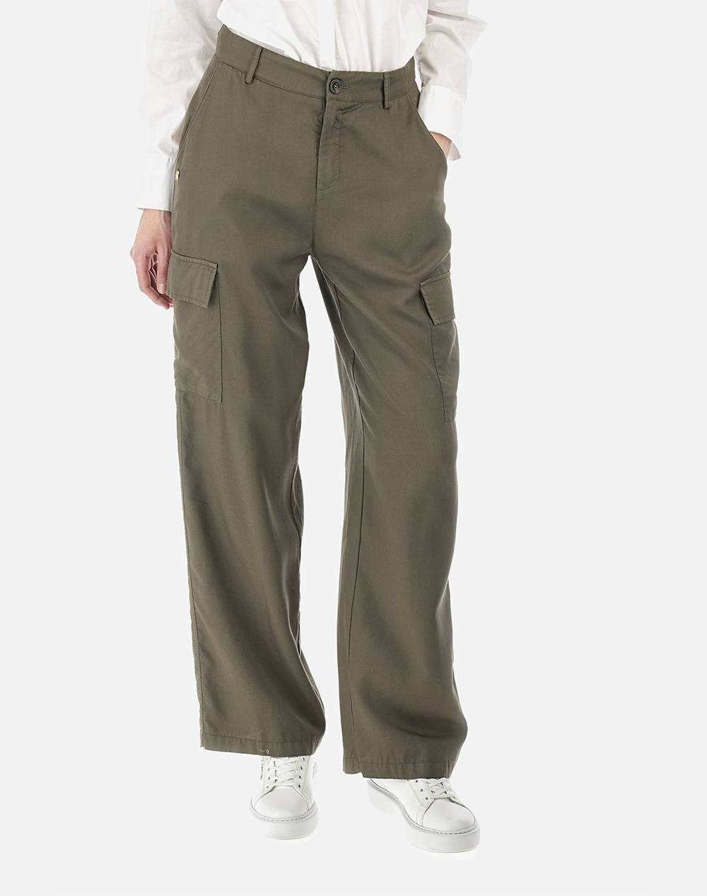 La martina pantaloni woman cargo pant tencel twill