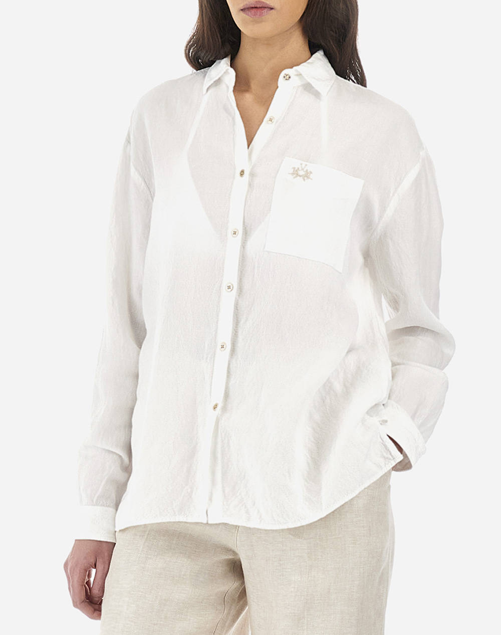 La martina camasa ΜΜ woman shirt l/s oxford viscoli