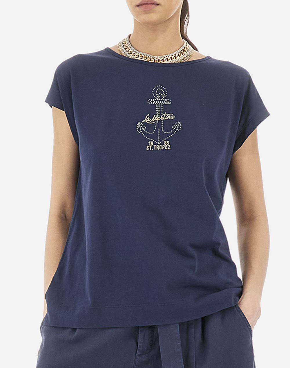 La martina bluza t-shirt woman t-shirt crew neck 40/1 c