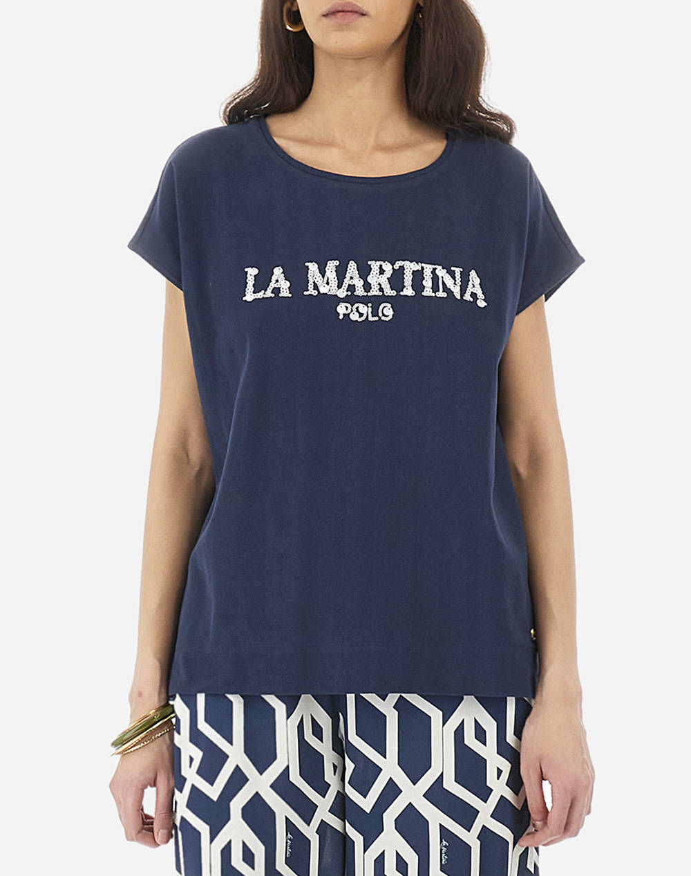 LA MARTINA BLUZA T-SHIRT WOMAN T_SHIRT SINGLE JERSEY JA