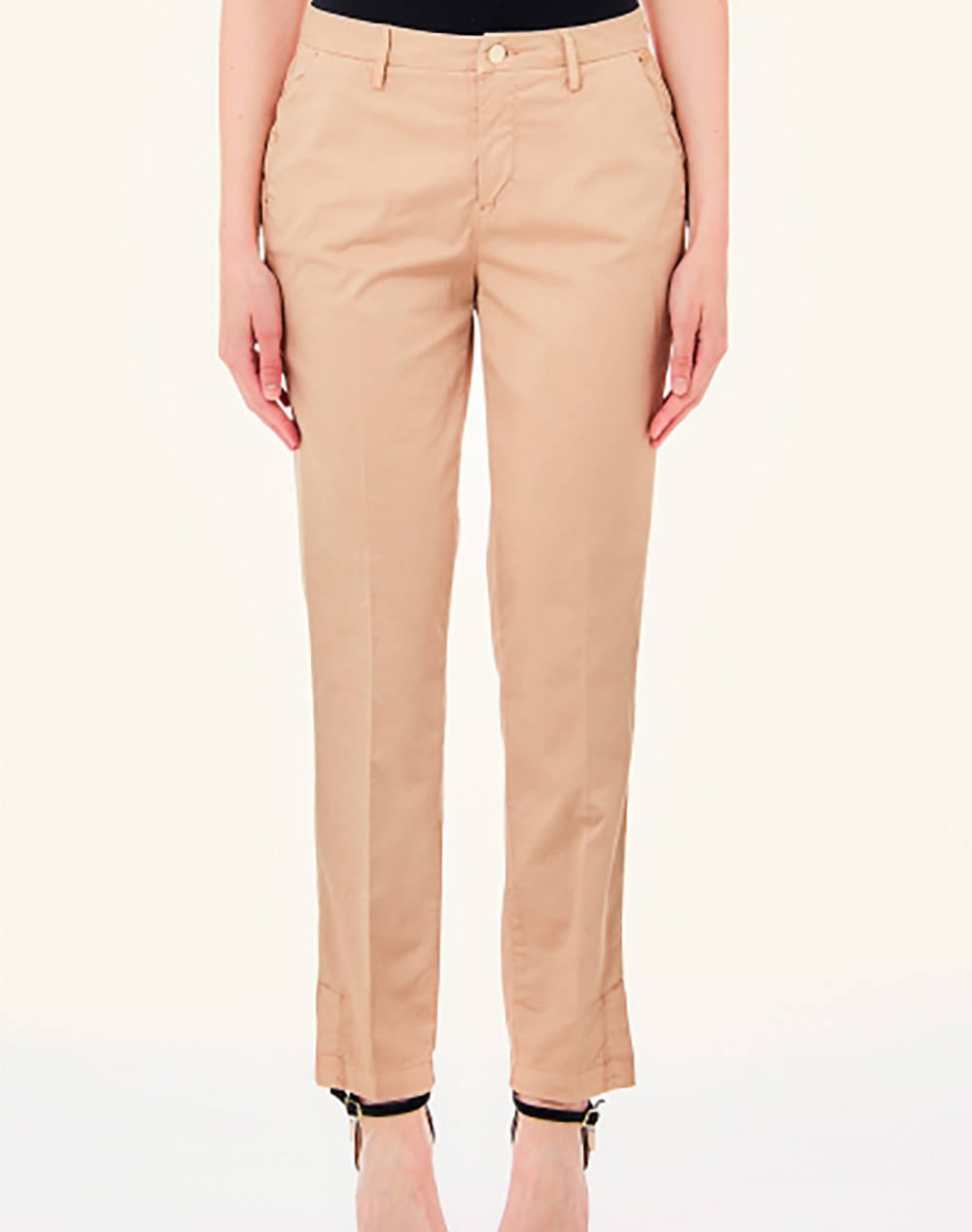 Liu jo white 2 ma4c74 chino classy h.w. pantaloni de dama