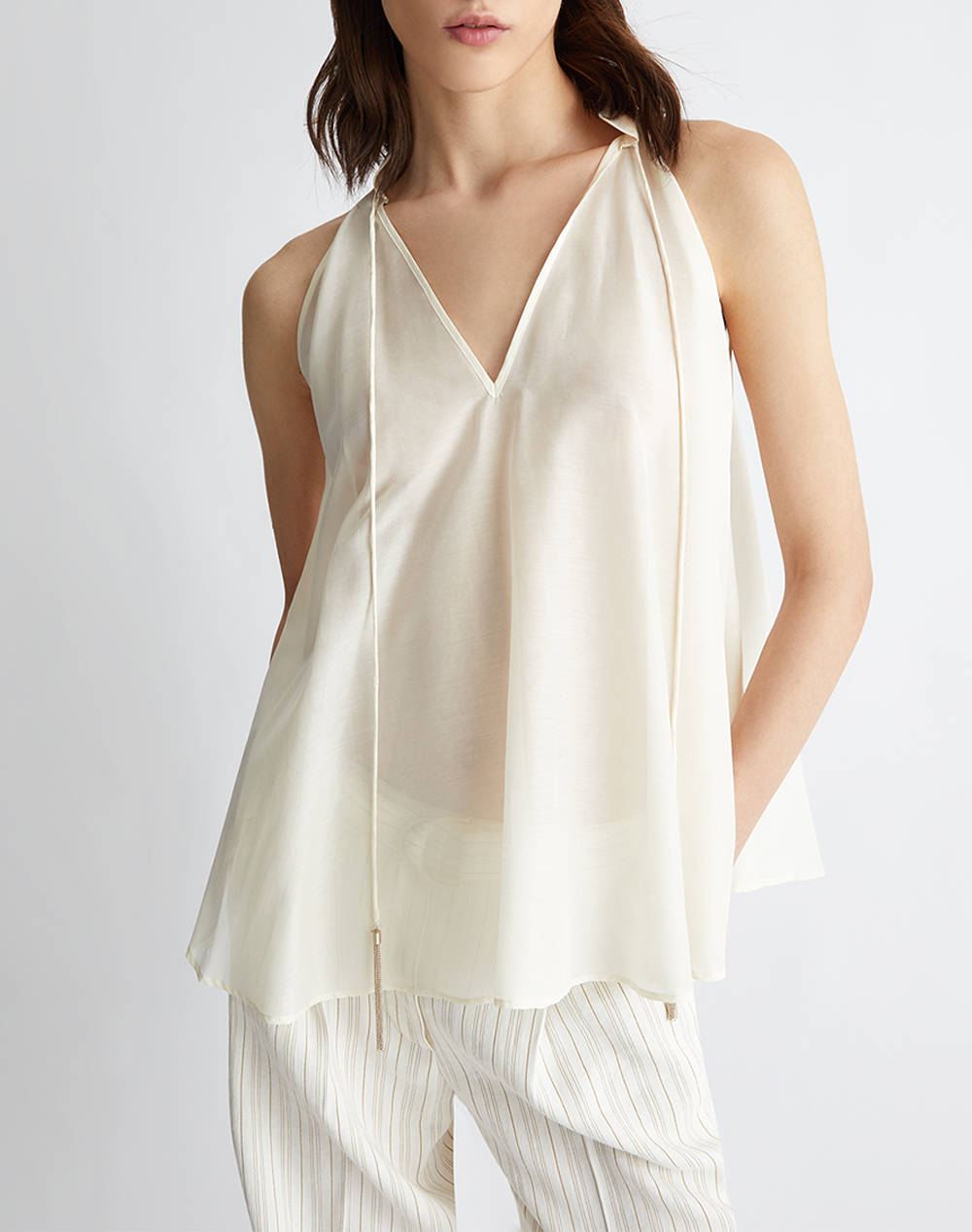 Liu jo black 1 ca4c45 top svasato c/accessorio bluza de dama