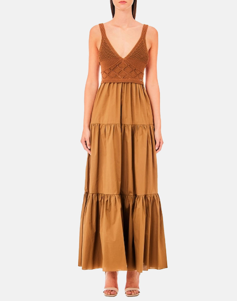Liu jo white 2 ma4m23 abito maglia rochie de dama