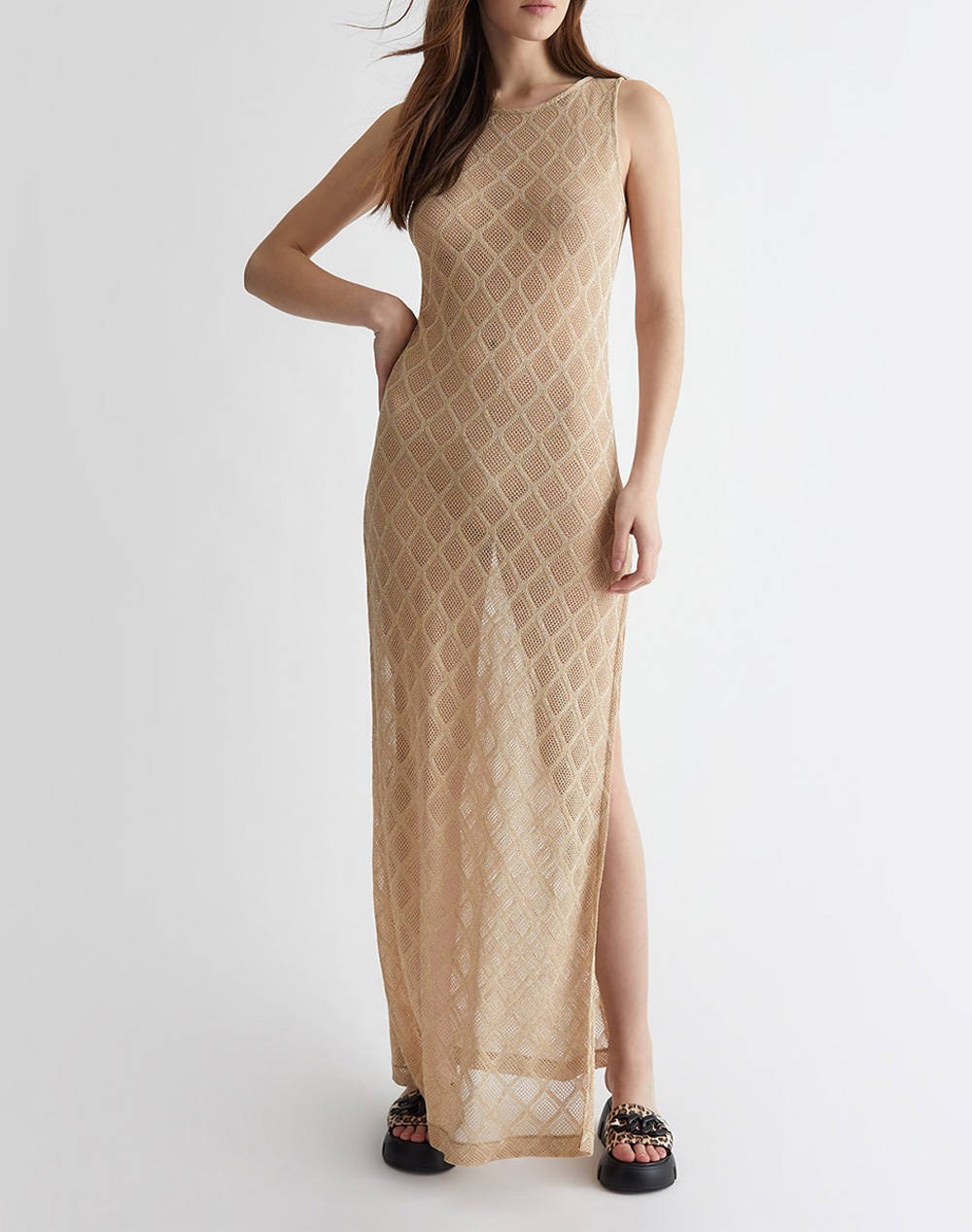 Liu jo beachwear va4j03 abito maglia rochie de dama